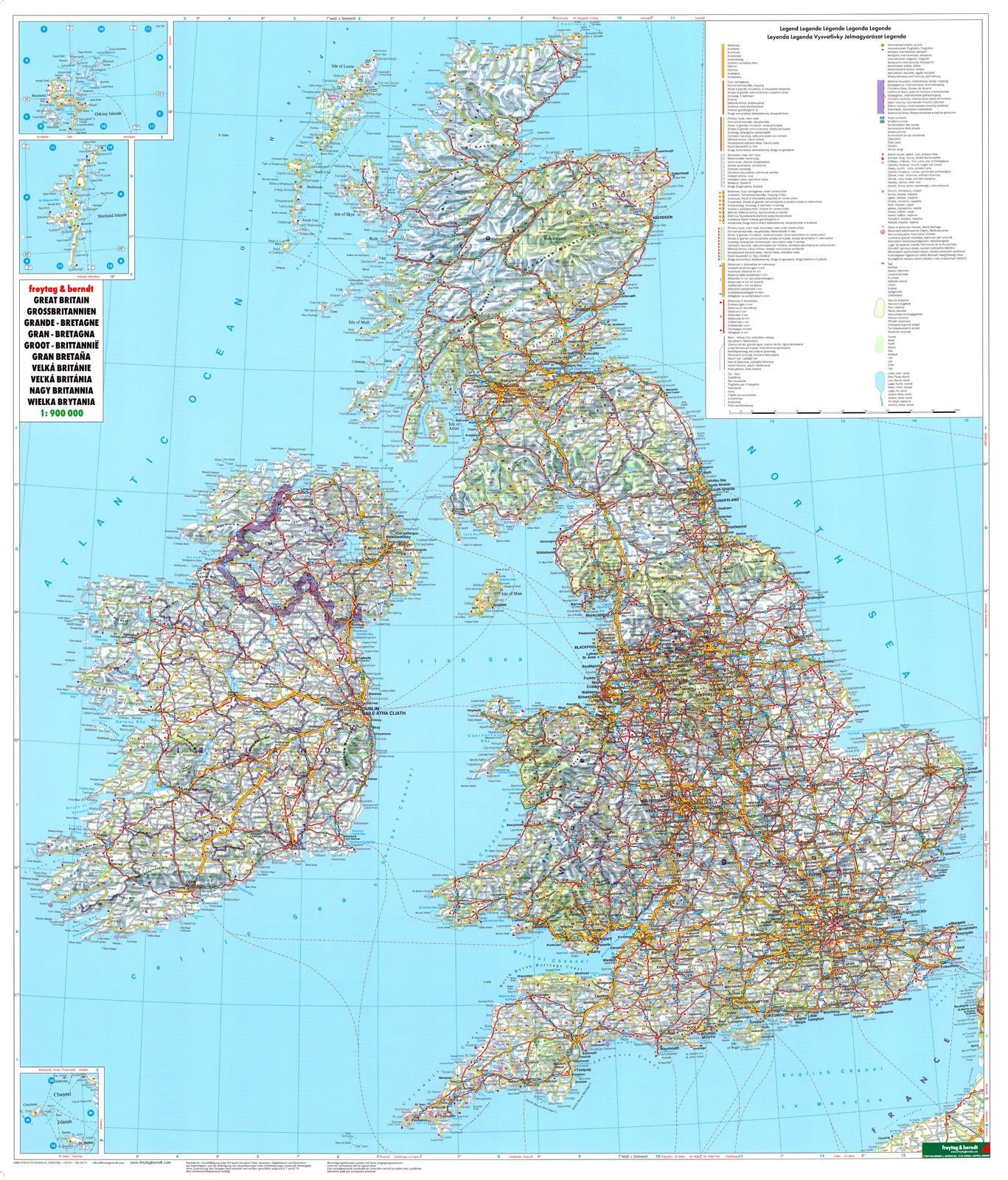 Koop Landkaart Groot 1:900.000 met plaatsnamenregister voordelig online COMMEE