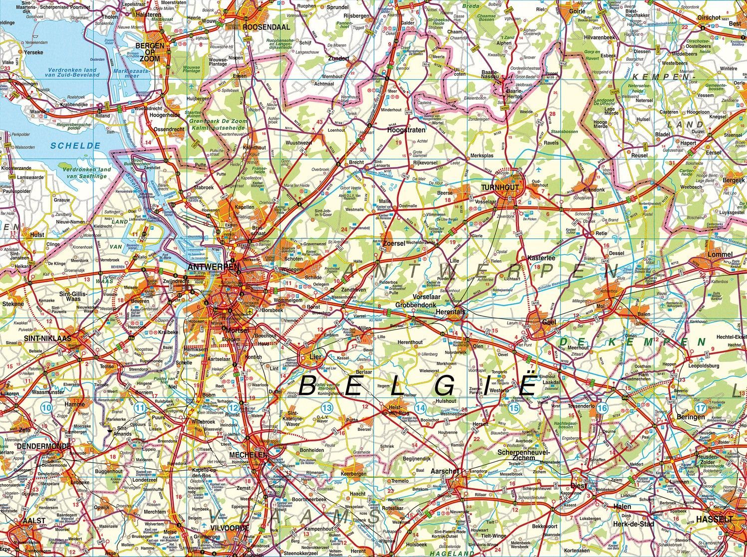Fauteuil bron Document Koop Provincie kaart Antwerpen 1:100.000 voordelig online bij COMMEE